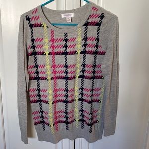 Motherhood, maternity, houndstooth, print sweater
